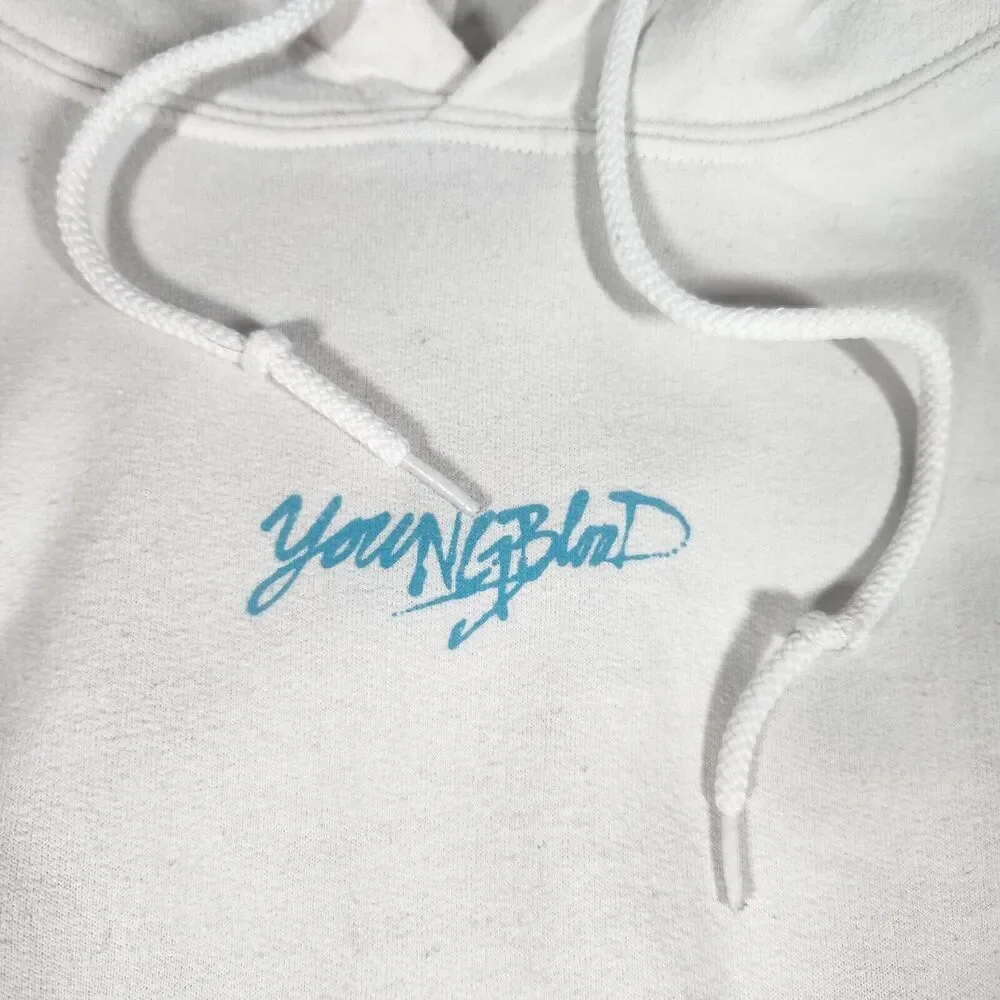Youngblood Hoodie Meet You There Tour 2018 Want You Back Sleeve Medium White